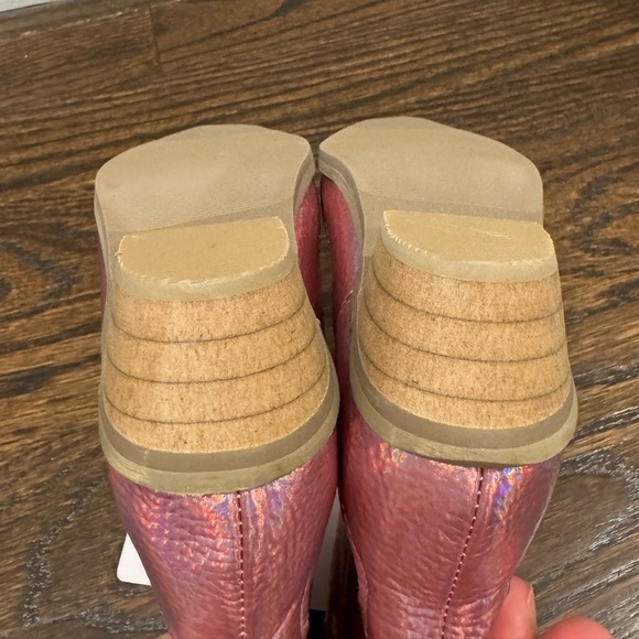 Lola + The Boys PINK IRIDESCENT HEART COWGIRL BOOTS size 22 6c toddler shoe - Picture 7 of 10